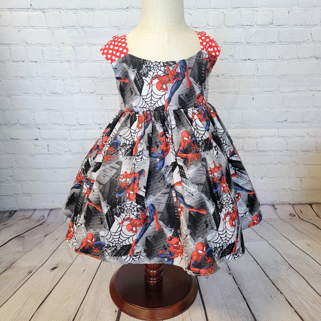 Spiderman Dress for Girls and Boys, Toddler Dress Spiderman, Birthday ...