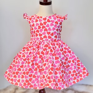 Valentine dress, girls valentine dress, baby valentine dress, valentine baby dress, long sleeve Valentines dress, valentine gift for girl