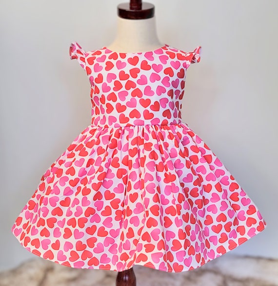 Valentines dress baby top