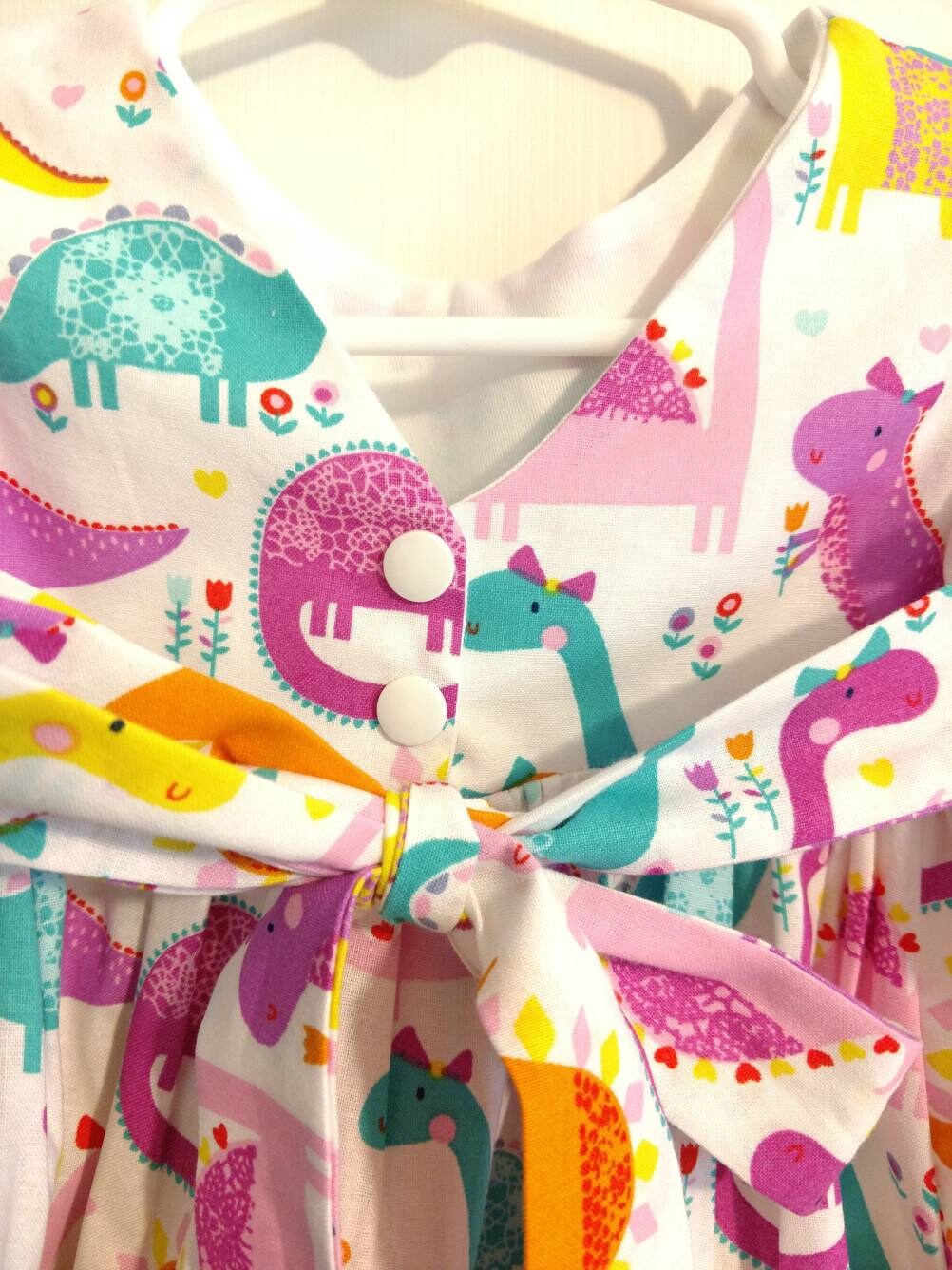 Dinosaur dress for girl baby dinosaur dress pink dinosaur Etsy