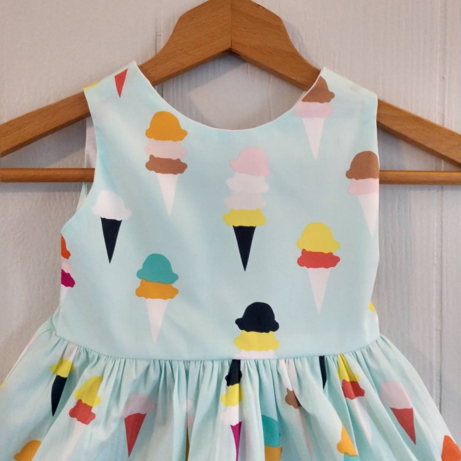 Ice Cream Dress Girls Ice Cream Dress Toddler Ice Cream Etsy