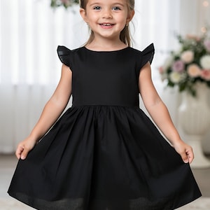 Little Girls Black Dress for Funeral - Etsy