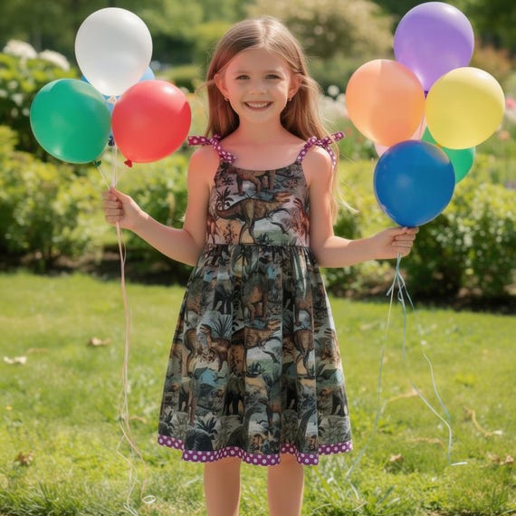 dinosaur birthday dress Dinosaur Birthday Party Ruffle Dress