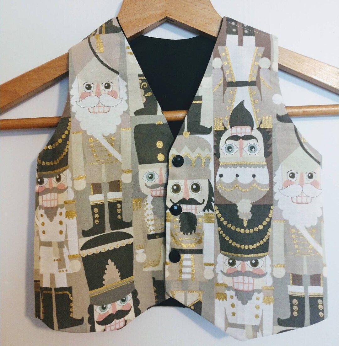 Christmas Vest Nutcracker Vest Boys Vest Nutcracker Vest Etsy