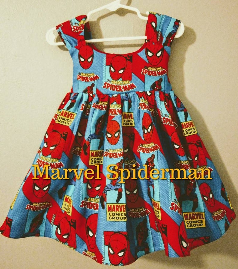 Spiderman Toddler Dress Girly Superhero Dress Spiderman Girl Etsy UK