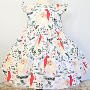 Christmas dress for baby,Christmas dress for girls,handmade Christmas gift Santa Clause dress,baby&#39;s 1st Christmas dress,gift for baby