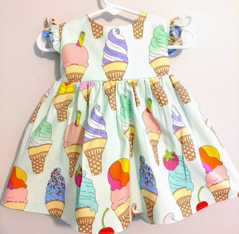 Ice Cream Dress Ice Cream Baby Dress Ice Cream Toddler Etsy