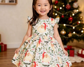 Christmas dress for baby,Christmas dress for girls,handmade Christmas gift Santa Clause dress,baby's 1st Christmas dress,gift for baby