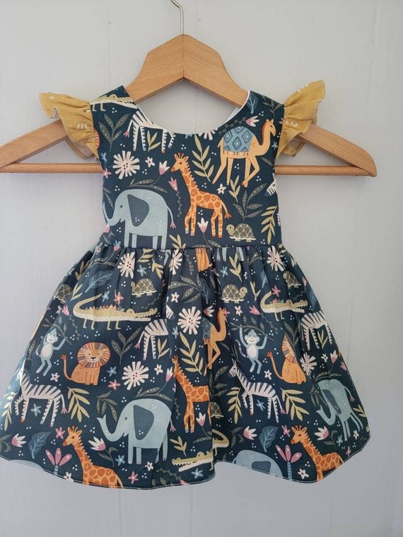 baby girl safari dress