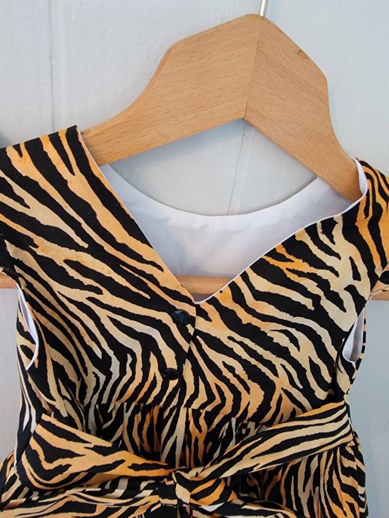 Tiger Print Dress Girls Toddler Tiger Print Dress Animal Etsy
