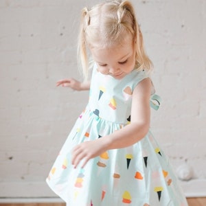 Ice cream dress girls, ice cream dress toddler, ice cream dress baby, 1st birthday dress, smash cake dress, vintage ice cream dress