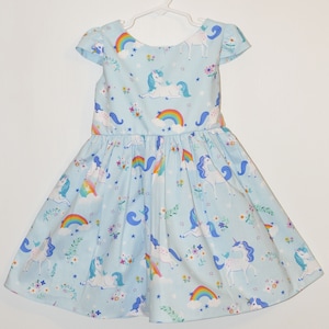 Unicorn dress, rainbow dress, dress for toddler, baby dress, girls dress, unicorn rainbow dress,