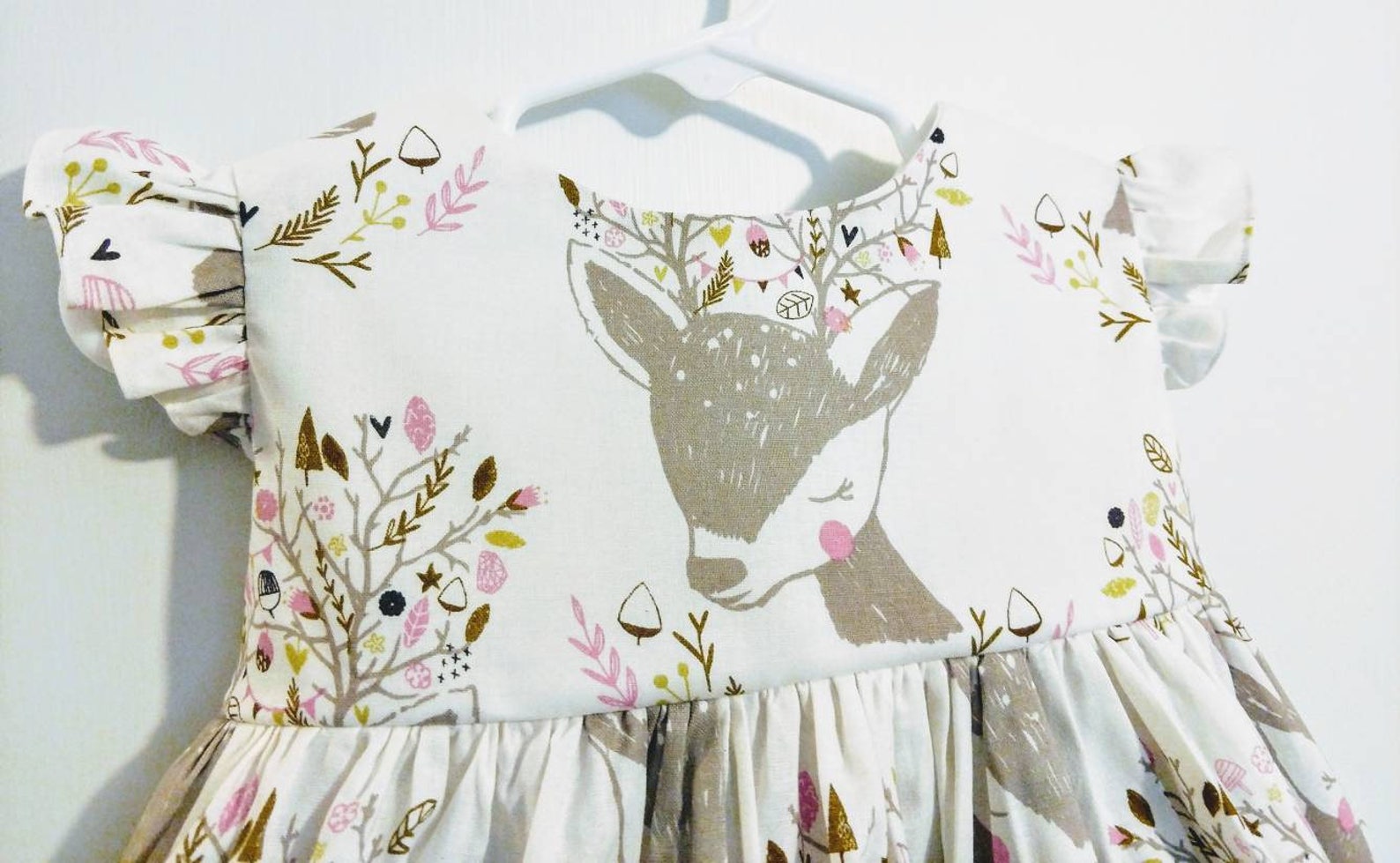 Deer Dress Woodland Deer Dress Onedeerland Dress Woodland - Etsy