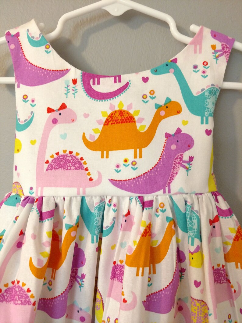 Dinosaur dress for girl baby dinosaur dress pink dinosaur Etsy