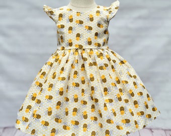 Baby-Bienenkleid, lustiges „Bee One“-Kleid, Hummelkleid für Mädchen, Bienenkleid für Baby, Bienenkleid für Kleinkind, erstes Bienentagskleid, Bienentagskleid