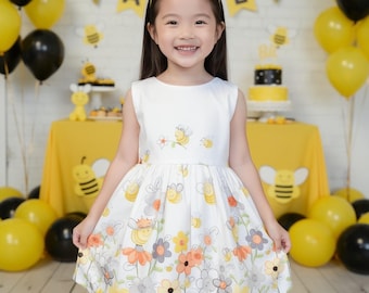 Bee dress for baby,girls bee dress,Toddler bee dress,baby bee dress,bee dress for babies,bee dress for girls, girls bee dress,bee dress gift