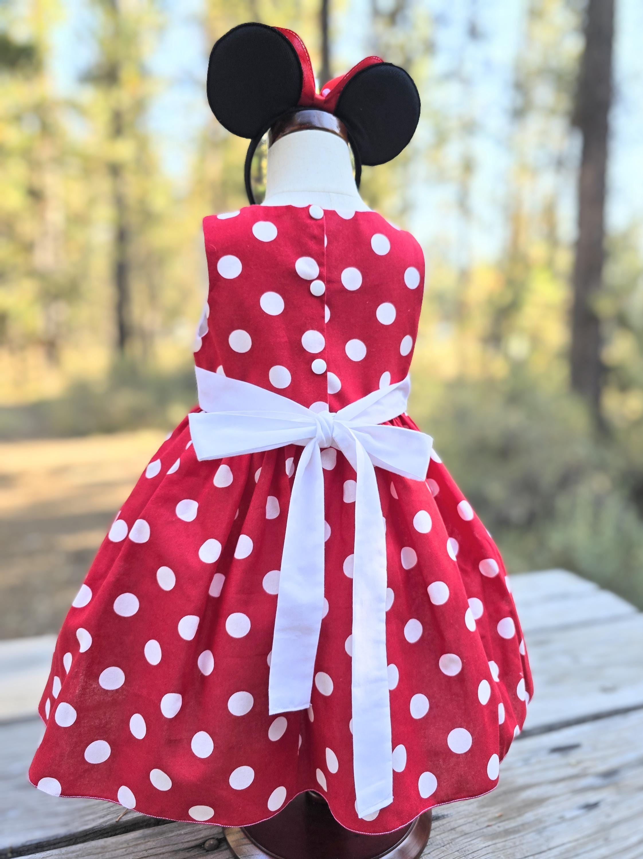 red and white polka dot dress minnie mouse Red Polka Dot Dress for Girls, Red Polka Dot Dress for Baby, Minnie Mouse  Inspired Costume Dress, Red and White Polka Dot Dress Girls