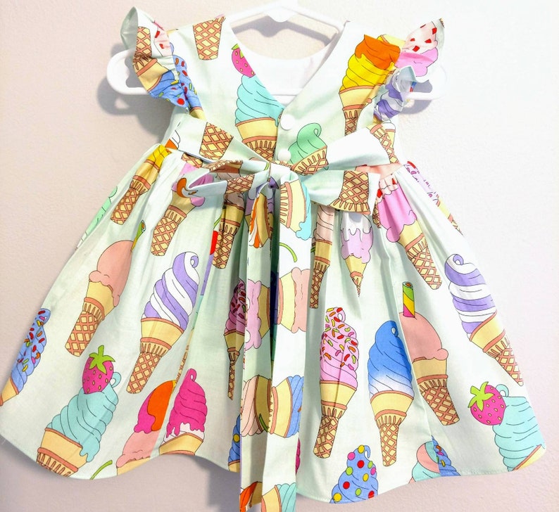 Ice Cream Dress Ice Cream Baby Dress Ice Cream Toddler Etsy
