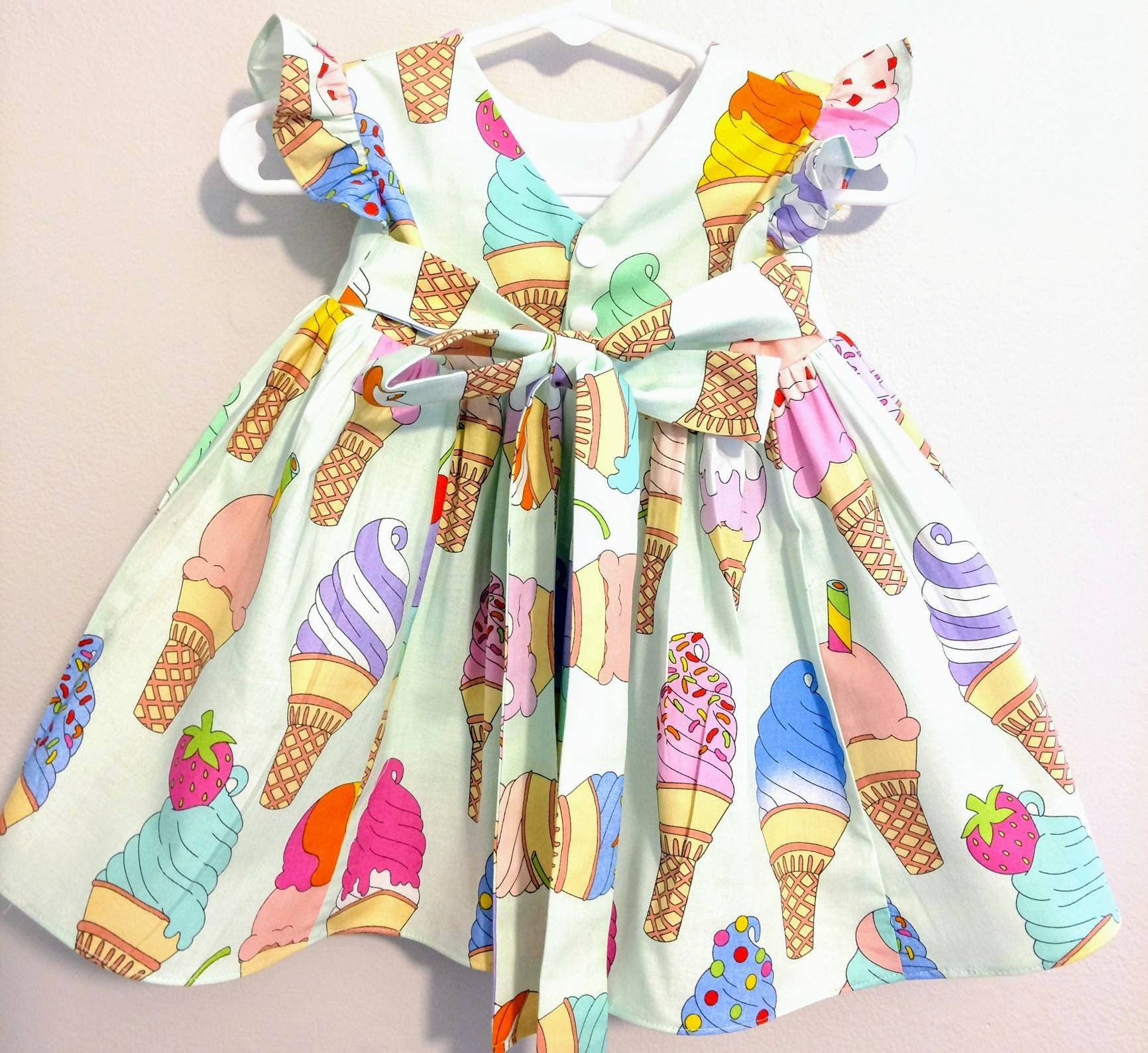 Ice cream dress ice cream baby dress ice cream toddler Etsy