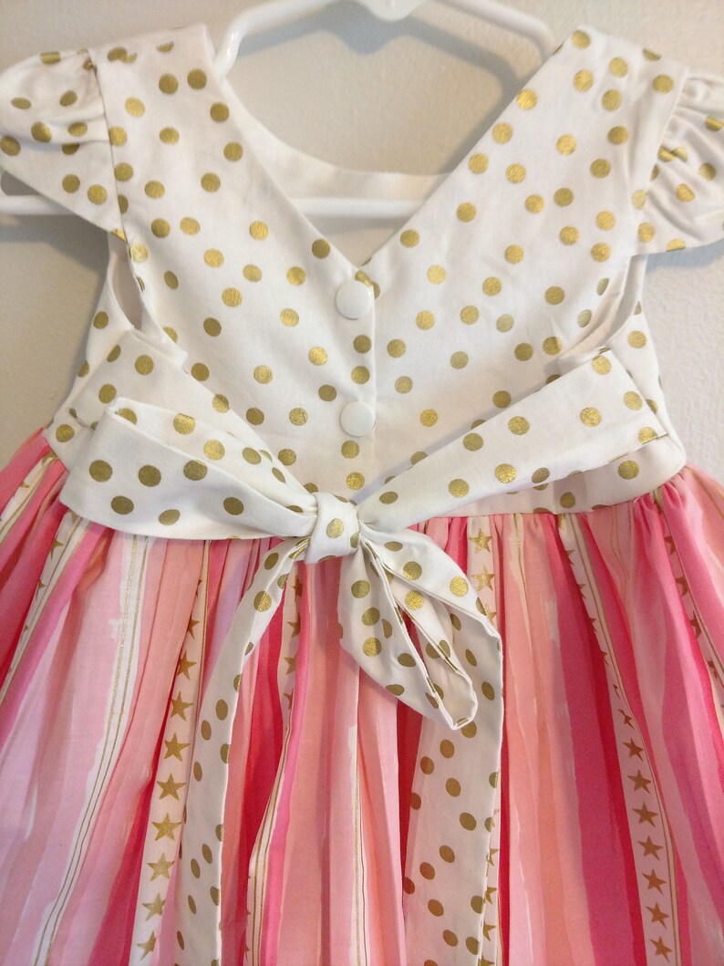 Pink and Gold Dress Pink and Gold Toddler Dress Pink Baby Etsy