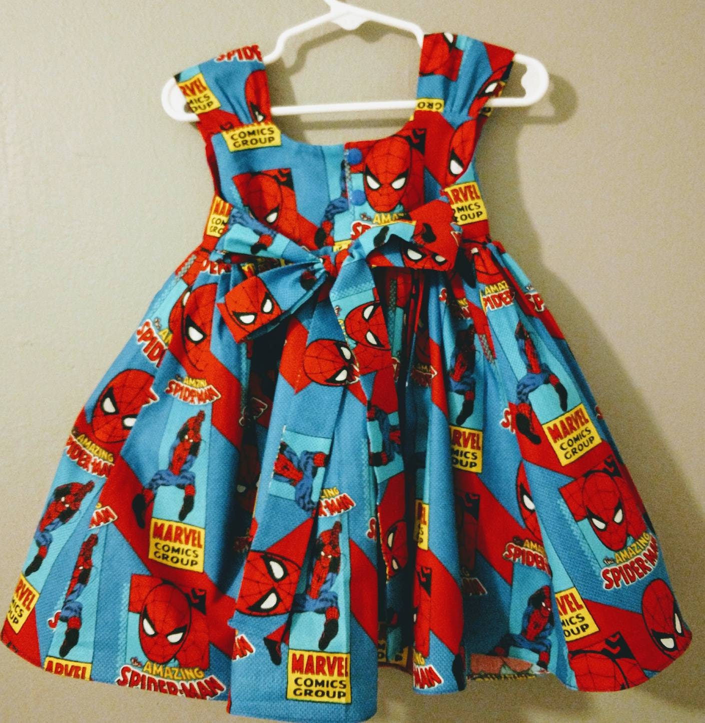 Spiderman Toddler Dress Girly Superhero Dress Spiderman Girl Etsy UK
