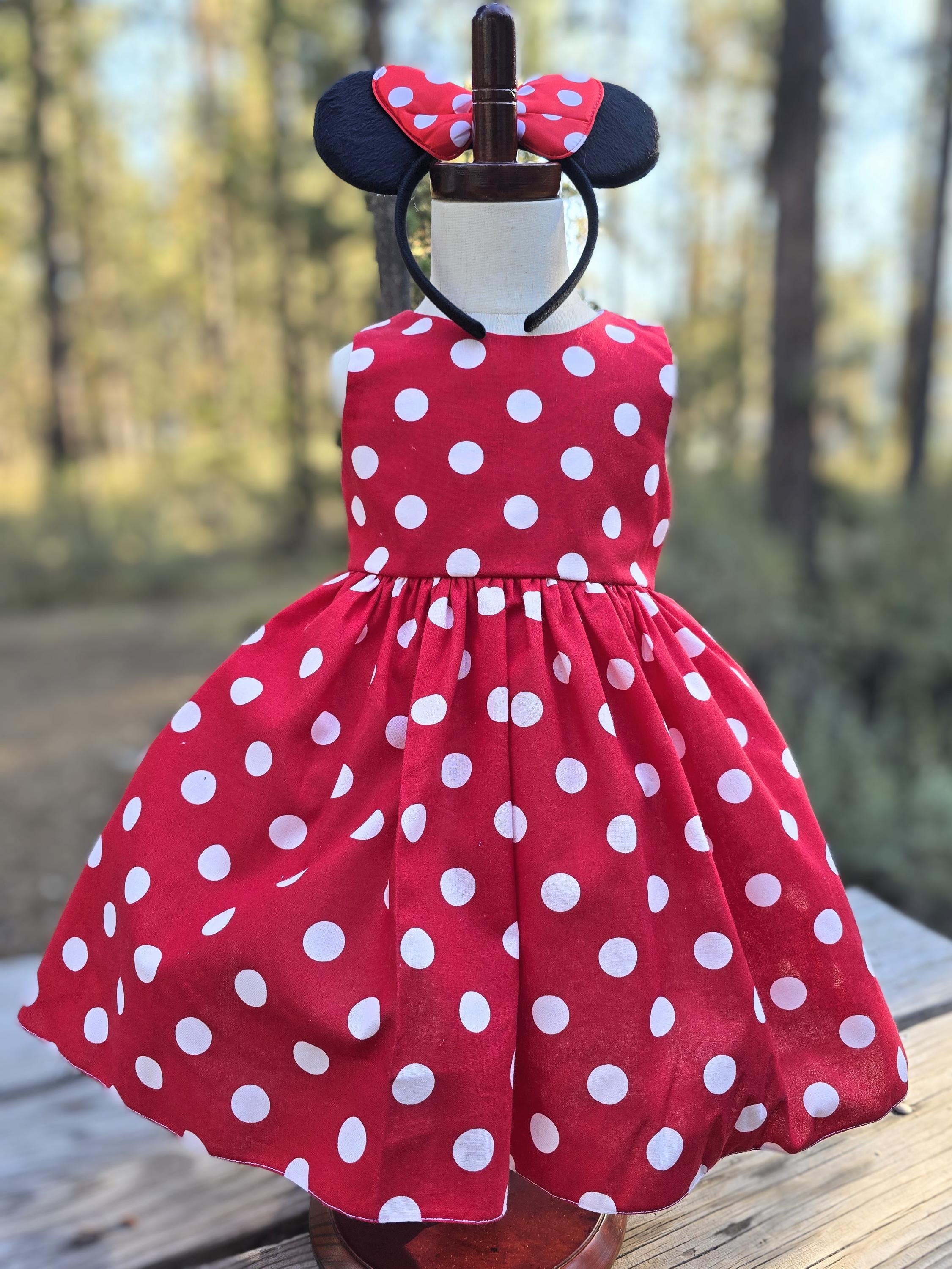 open lace back dress Audrey Polka Dot Mini Dress