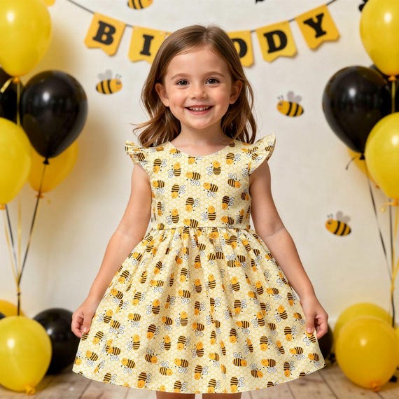 Baby Bee Dress, Fun to 'bee One' Dress,bumble Bee Dress Girls, Bee
