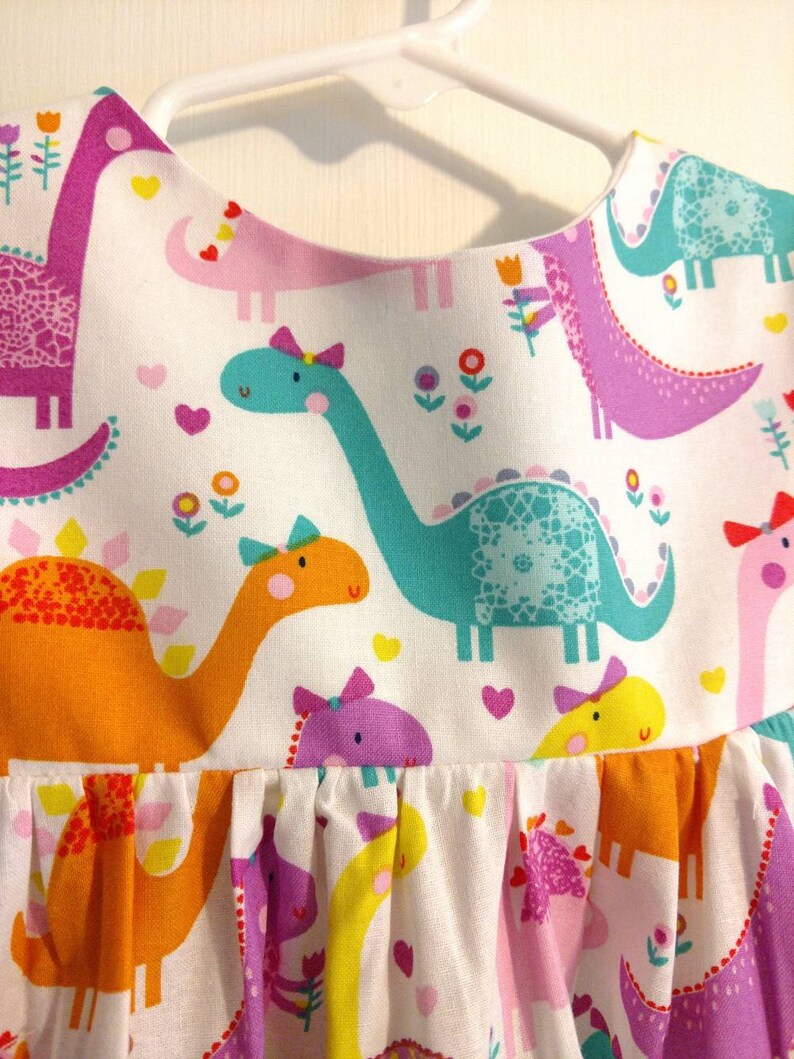 Dinosaur dress for girl baby dinosaur dress pink dinosaur Etsy