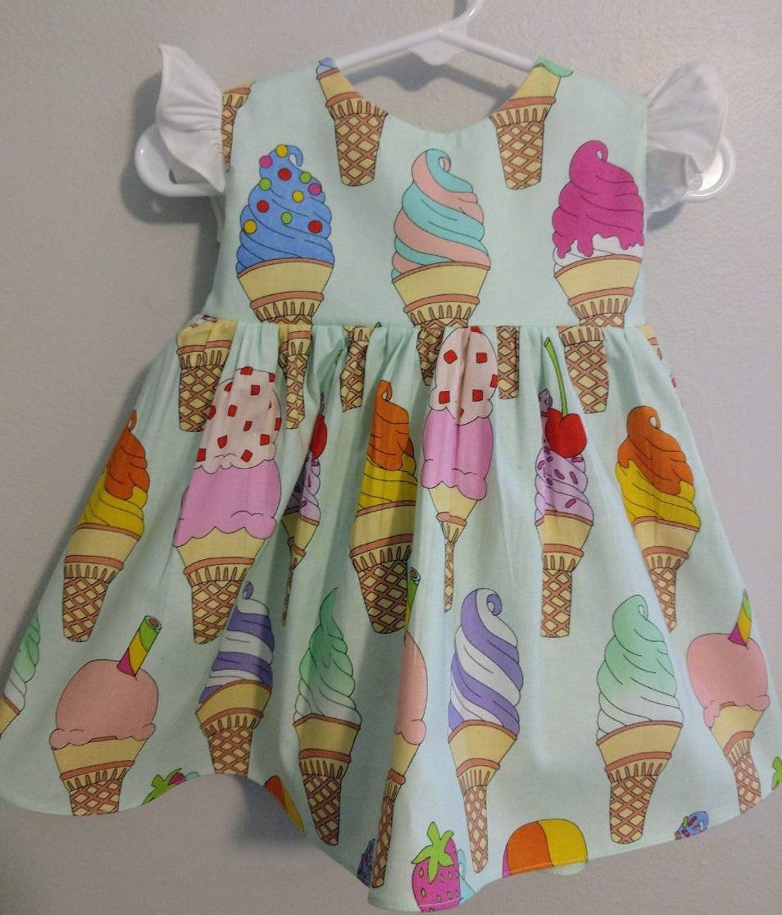 Ice cream dress ice cream baby dress ice cream toddler Etsy