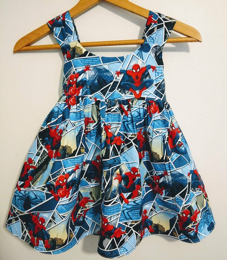 Spiderman Dress Toddler Spiderman Dress Baby Spiderman Etsy