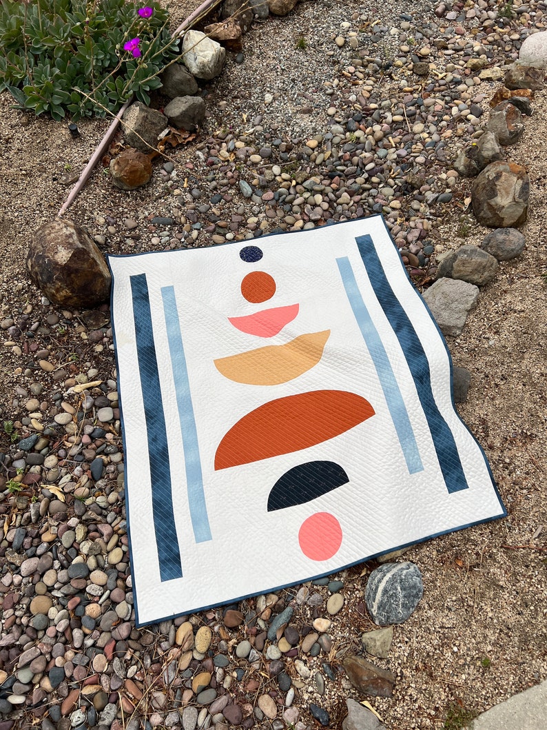 Modern Baby Quilt, Baby Quilt, Stroller Blanket, Modern Nursery Decor, Wall Hanging, Modern