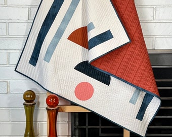 Modern Baby Quilt: Handmade Organic Cotton Cairn Blanket