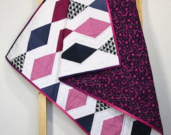 Custom Modern Cotton Quilt: Handmade Baby, Crib, Throw, Twin, Queen, King