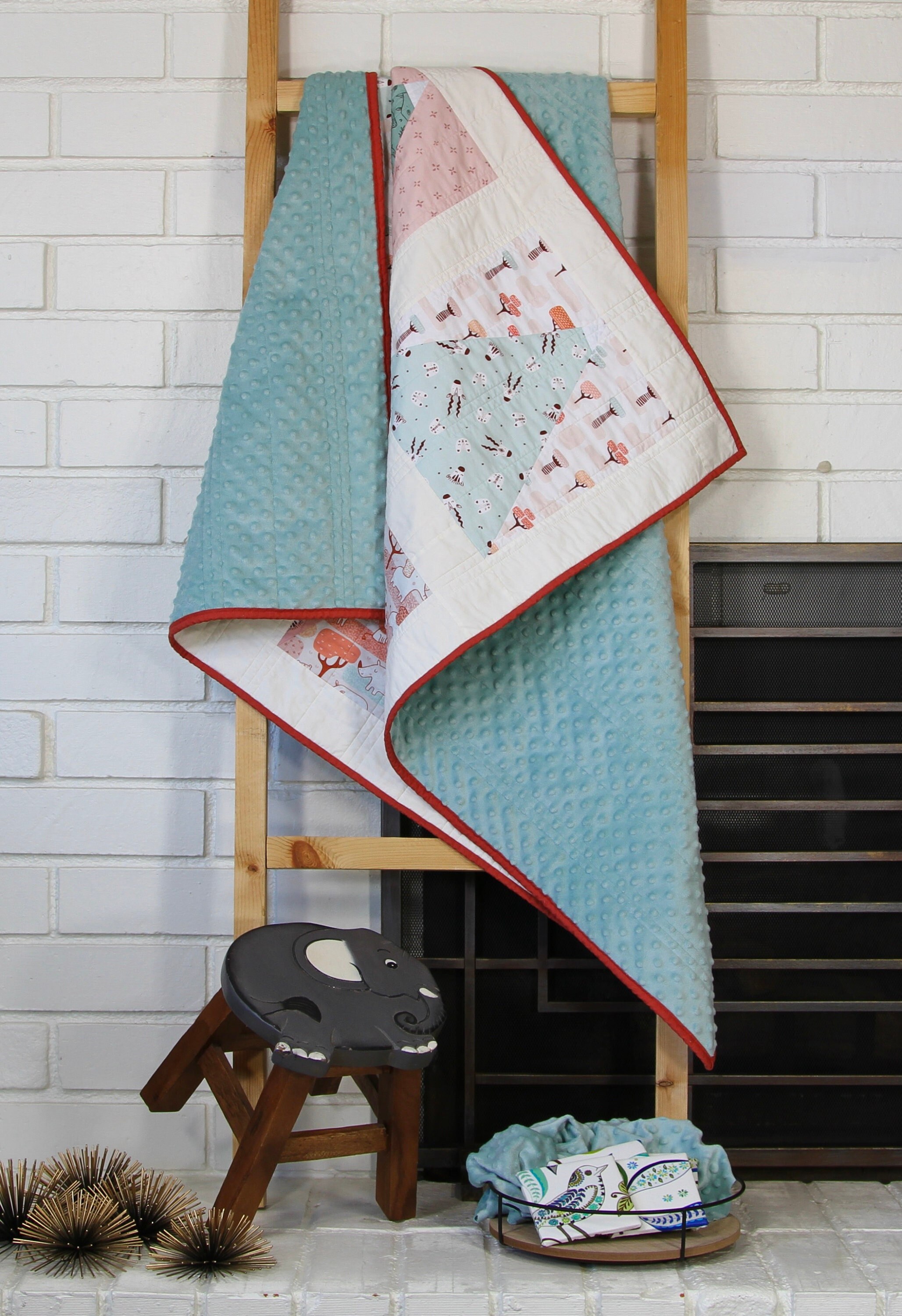 Modern baby quilts top