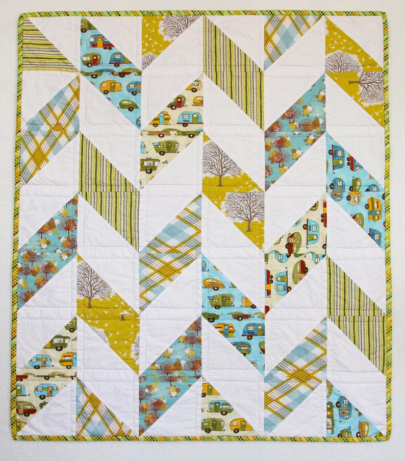 Modern Baby Quilt, Baby Quilt, Stroller Blanket, Modern Nursery, Modern