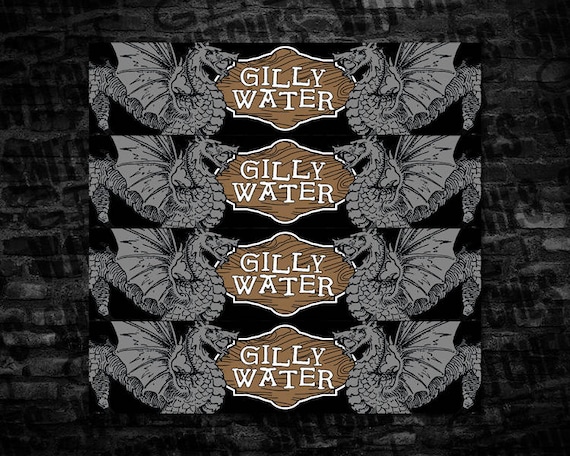 Gilly Water Printable Water Bottle Labels Magic Gilly Water | Etsy