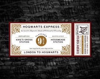 harry potter ticket etsy
