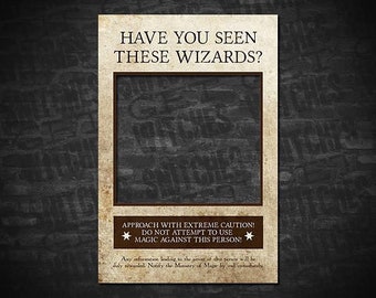 Have You Seen These Wizards? Photo Booth Prop Wanted Poster, Wanted Poster, Halloween Printable Photo Booth Prop, Instant Download