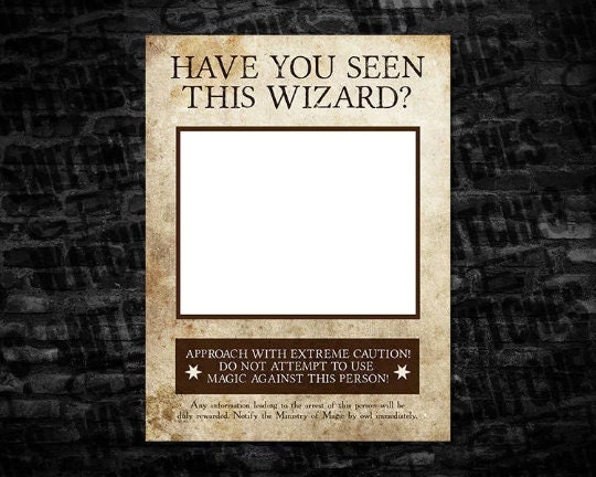 Have You Seen This Wizard Printable Wanted Poster 8 X 10 | Etsy UK