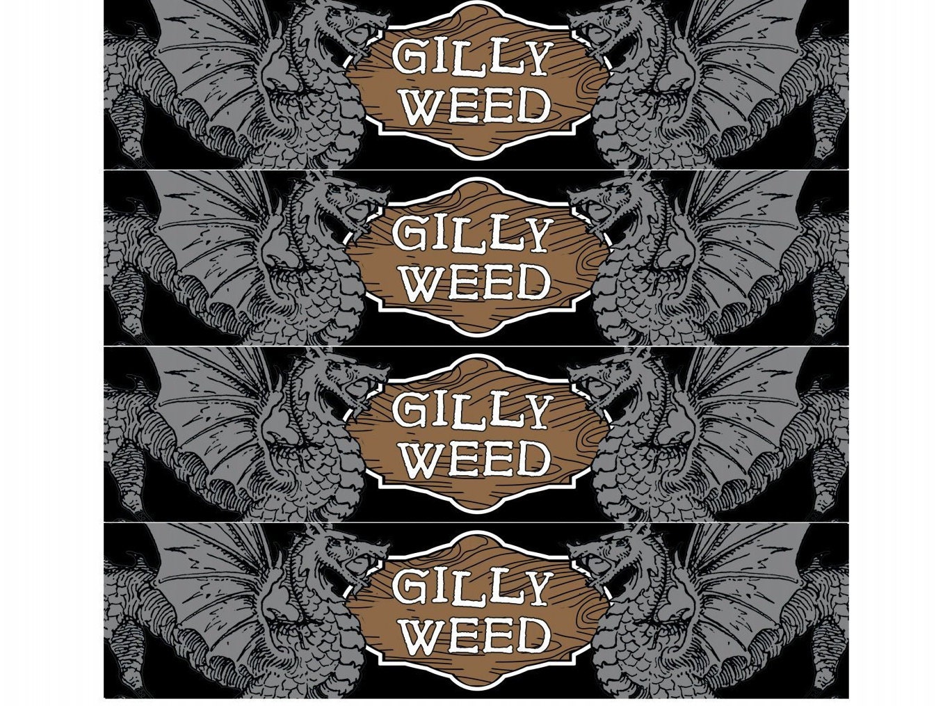 Gilly Weed Printable Water Bottle Labels, Magic Gilly Weed Water Printable  Label, Summer Grad Party, Instant Download Intended For 15 Harry Potter Potion Labels Templates