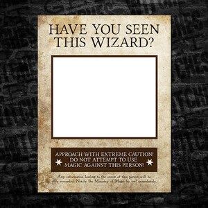 Have You Seen This Wizard? Photo Booth Prop Wanted Poster, Halloween ...