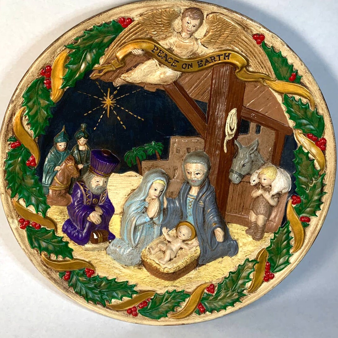 Peace on Earth Nativity Scene Wall Hang by Care Inc. 1974 Etsy