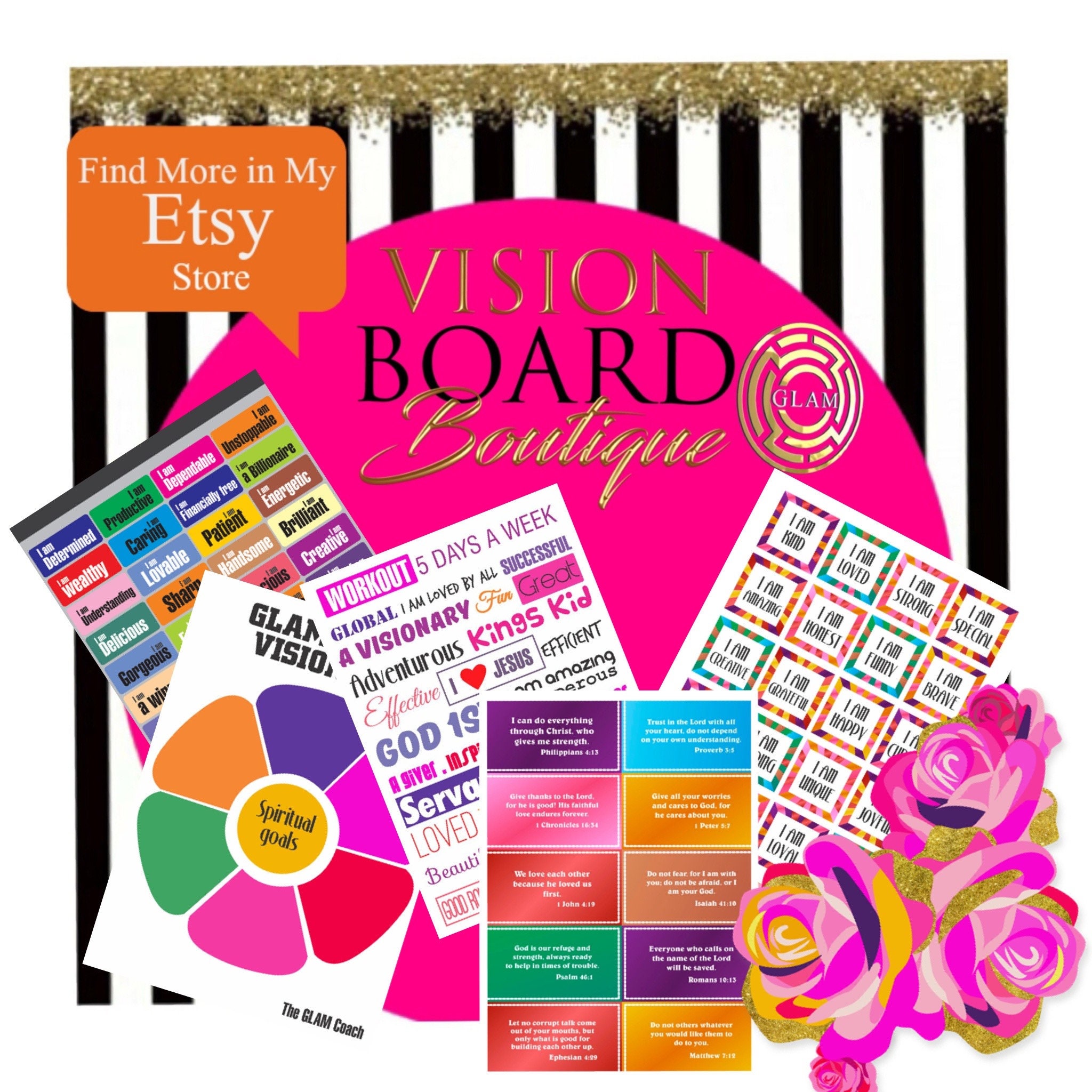 Color My VISION / Vision Board / Kit Etsy