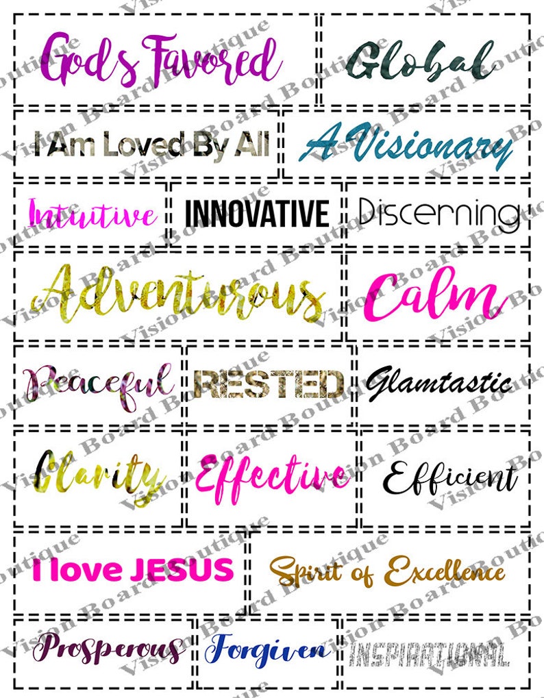 vision board quotes printable affirmations spiritual etsy