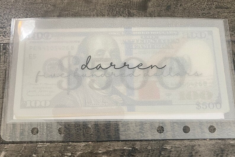 Personal Cash Envelopes Etsy
