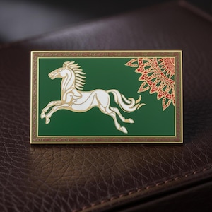 Running Horse Banner Enamel Pin