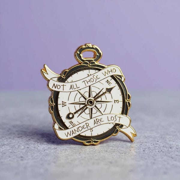 The Compass of Middle Earth LOTR Pin.