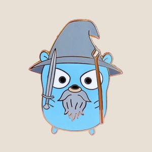 Wizard Gopher, Coder Enamel Pin