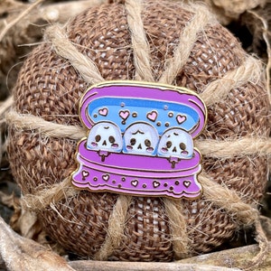 Halloween Spoke Coffin Pin
