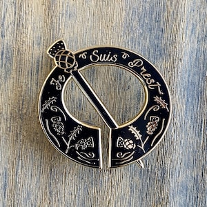 Outlander Celtic Je Suis Prest Pin or 2 Pin set
